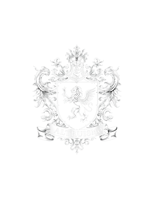 Altruismo white crest coat of arms T-Shirt graphic