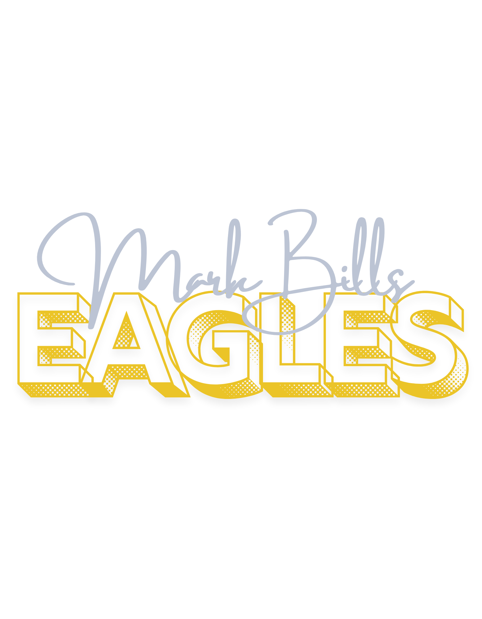 Mark Bills Eagles Script T-Shirt graphic