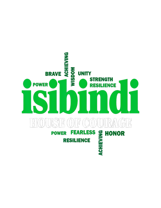 Isibindi House of Courage word cloud T-Shirt graphic