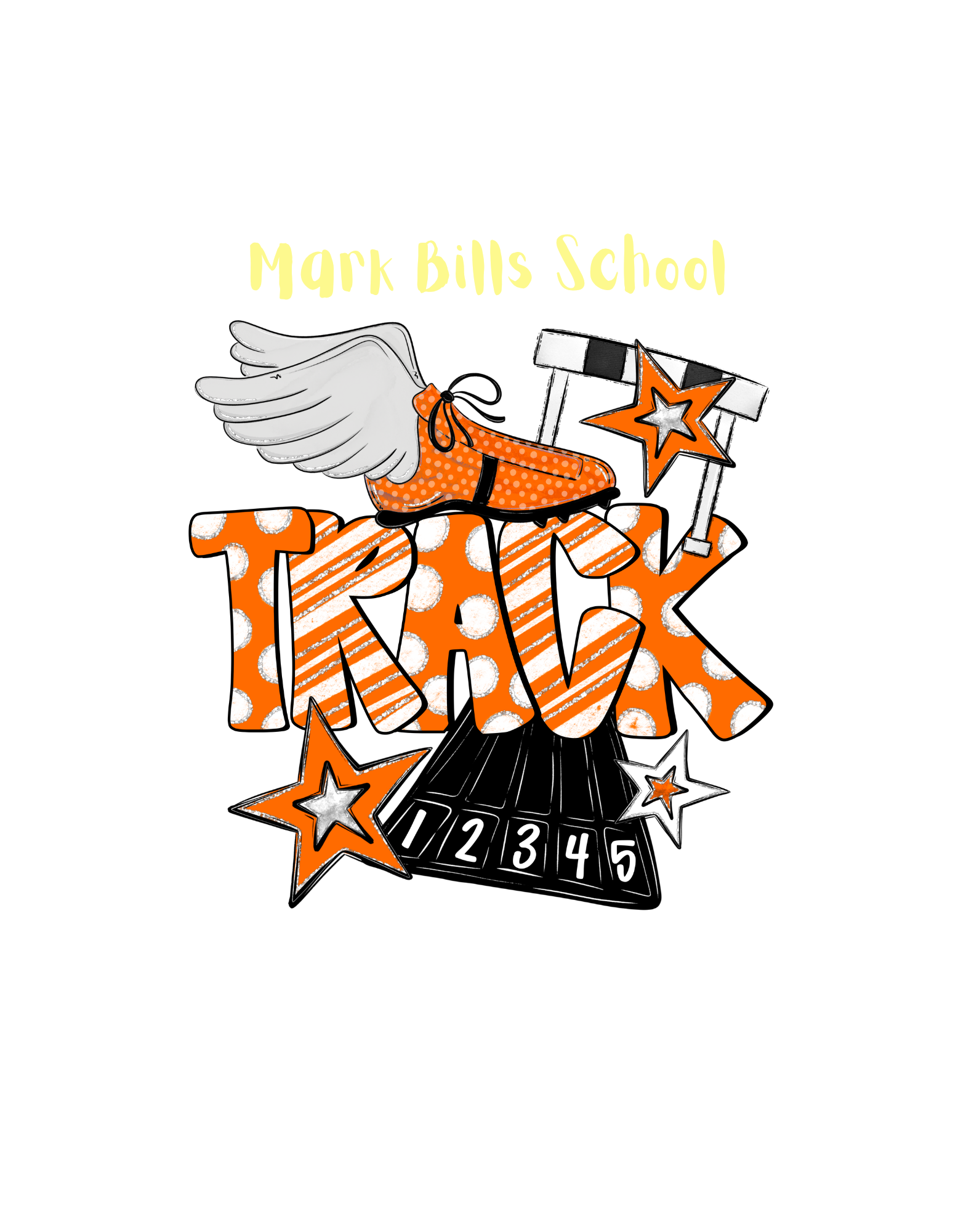 Mark Bills School Track T-Shirt graphic