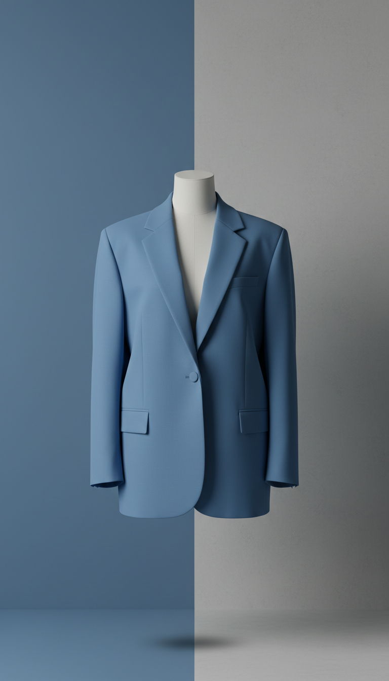 City Blue Oversized Blazer
